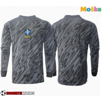 Moške Nogometnih dresov Brazilija Vratar Gostujoči Copa America 2024 Dolgi rokavi